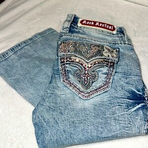 BRAND NEW ! Jiselle Easy Boot Stretch Rock revival Jean color Jiselle E225